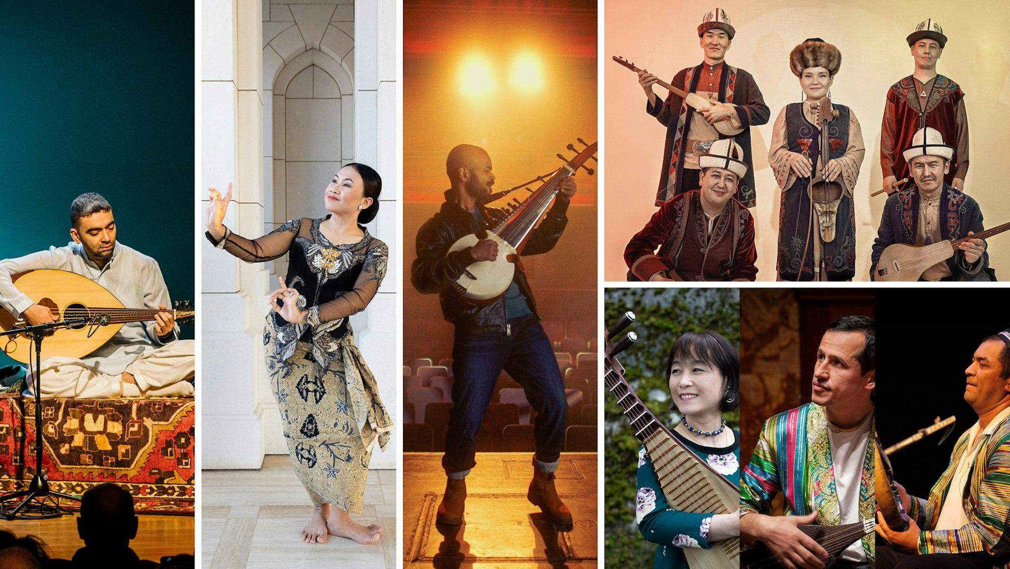 AKMP artists Mustafa Said, Peni Candra Rini, Soumik Datta, a trio of the Aga Khan Master Musicians and the five-piece Ustatshakirt Ensemble will play at the Edinburgh International Festival this August.